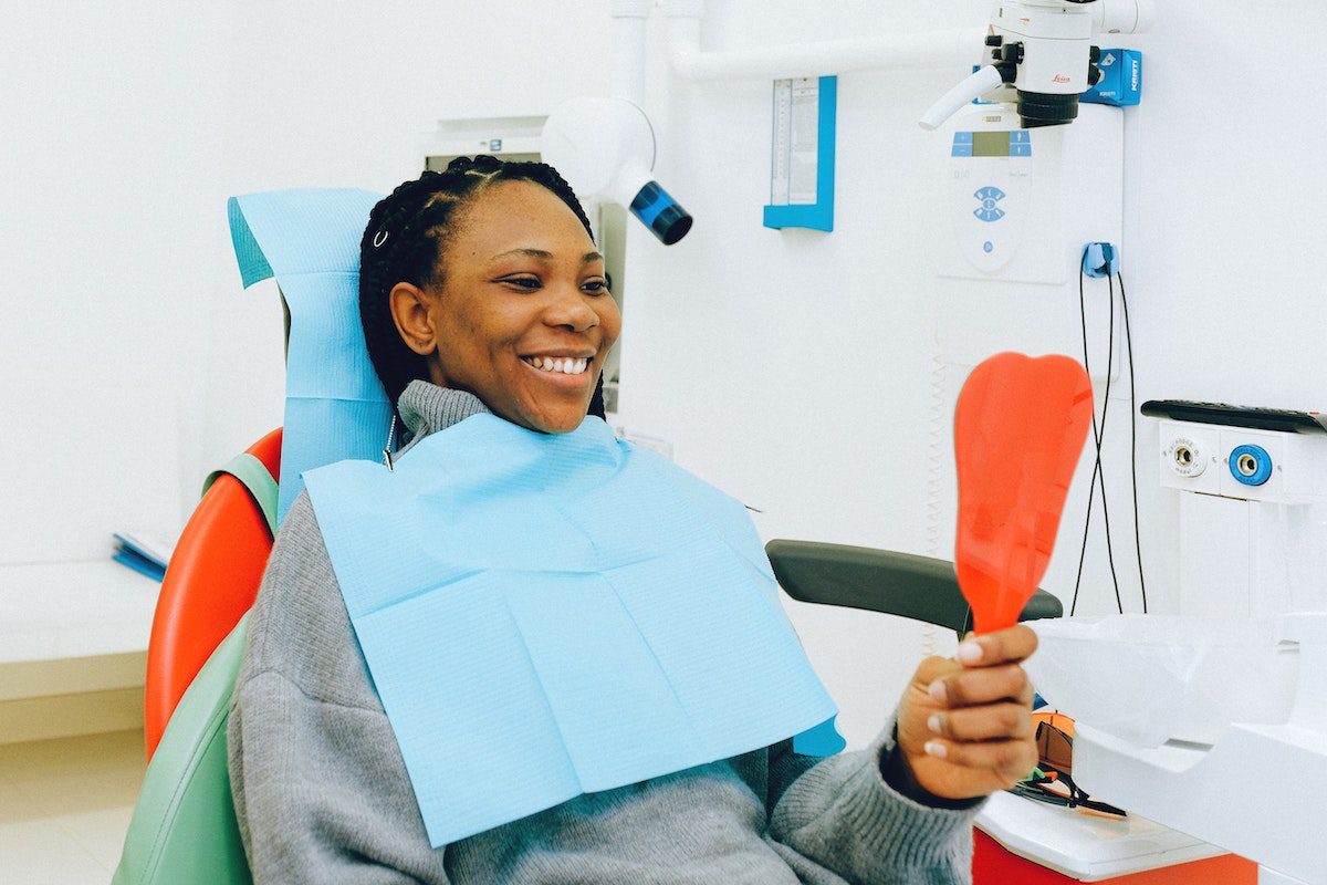 Happy dental patient